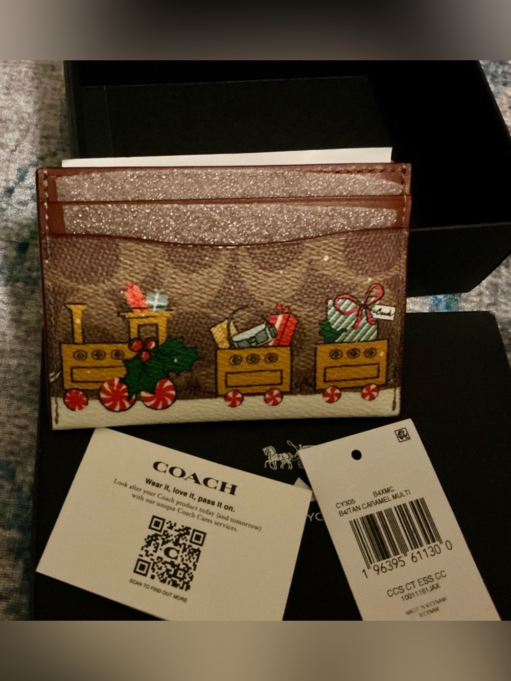 NWT Coach Christmas Card Holder